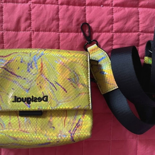 Desigual crossbody bag iridescent snakeprint multicolored like new