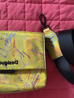 Desigual crossbody bag iridescent snakeprint multicolored like new