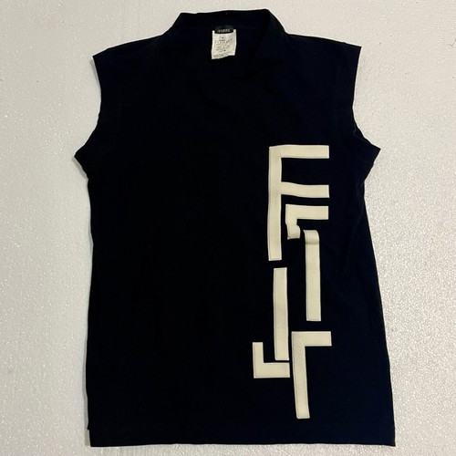 Vintage Gianfranco Ferré sleeveless top like new, black with logo print