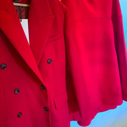 Zara set jacket and skirt midi red new M