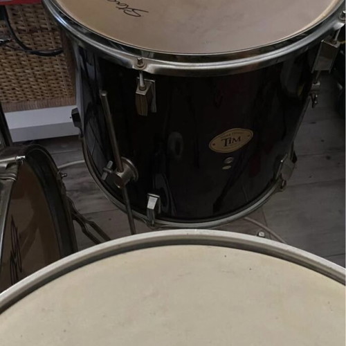 Stagg drum set used, complete with bass drum, toms, snare and cymbals