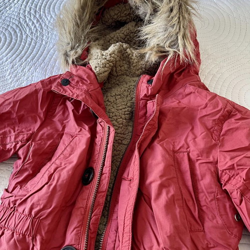 Benetton parka jacket for boys, red, size 92 cm, age 2 years