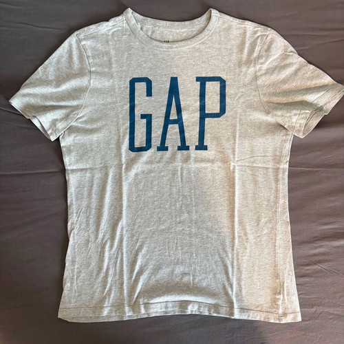 Gap kids' t-shirt used, gray and blue, age 14