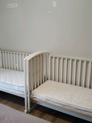 Pali baby cots set of two used with mattresses