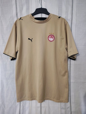 Retro Olympiacos Puma training jersey size L like new, gold