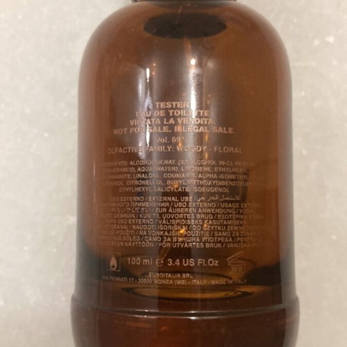 Empty Wood Dsquared2 perfume bottle used