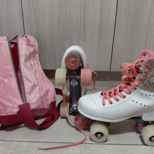 Kids' roller skates for girls adjustable size 35-38 like new