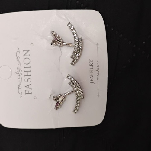 Earrings new, original design, silver color