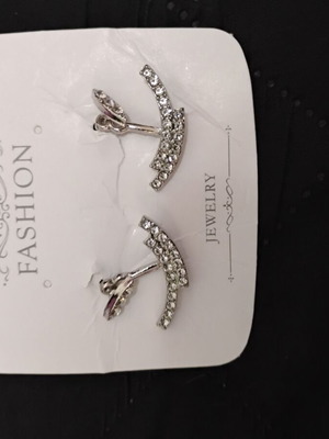 Earrings new, original design, silver color