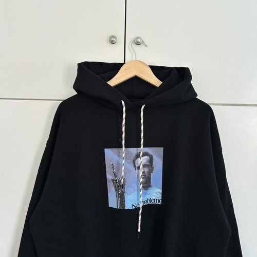 No Problemo “I’ll Be Back” hoodie, black and blue, XL