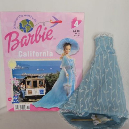Discover the world with Barbie magazine collection with doll clothes