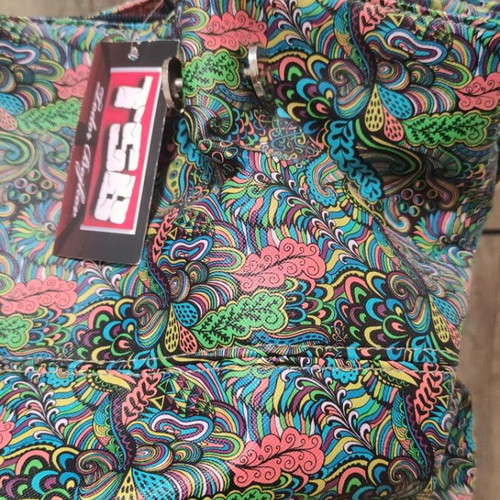 Shoulder bag new with colorful print, eco leather