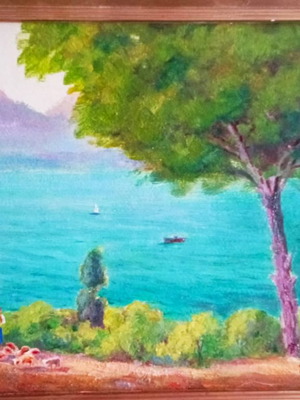 Ελαιογραφία Πέτρου Παχατουρίδη σαν καινούργια 27x38-[24x35]