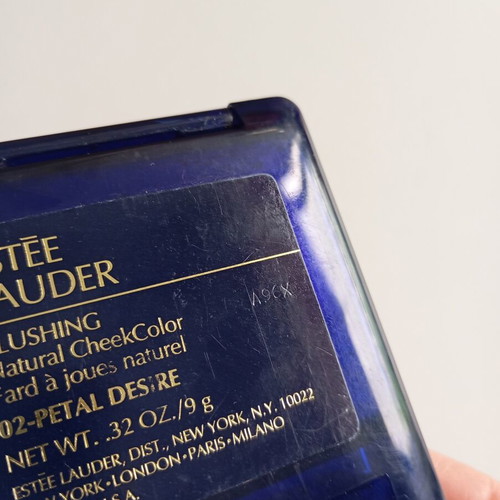 Estée Lauder blushing used, natural shade with 10-15% missing
