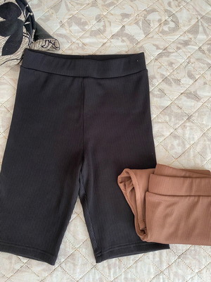 Biker shorts H&M like new, black and brown, sizes XS and S