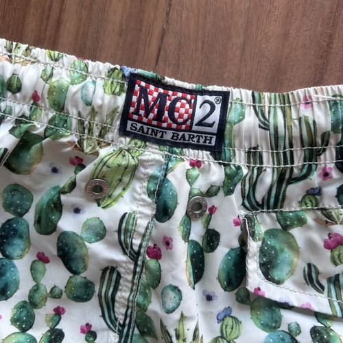 Mc2 St Barth swim shorts for boy 4 years like new, white and green