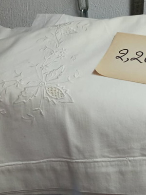 Bed sheet set dowry with handmade embroidery, new, 2.20m x 2m