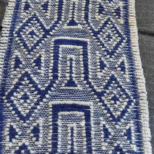 Handmade Wool Loom-Woven Rug 93x41 cm, like new