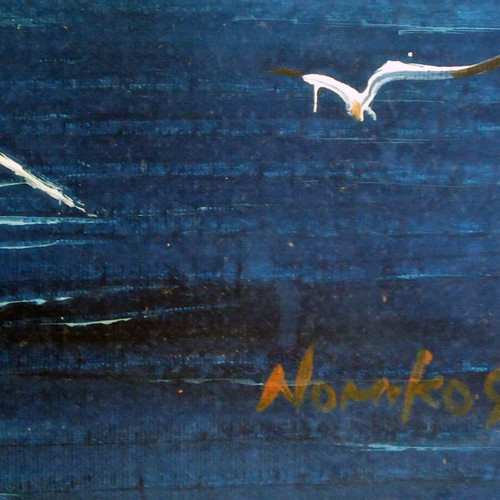 Oil painting Kykladitiko Topio III like new, G. Nomikos