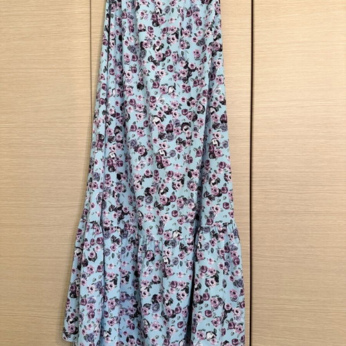 Floral maxi skirt like new, size Large, multicolor