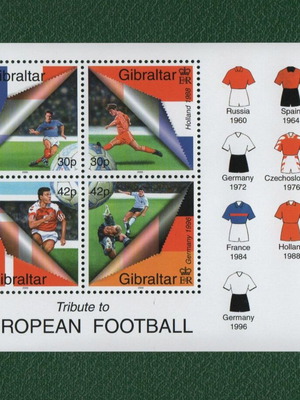1996 Γιβραλτάρ - "Ευρωπαϊκό Ποδόσφαιρο" MNH**