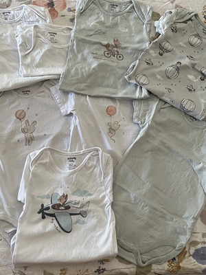 Sinsay Baby Short-Sleeve Bodysuits Pack of 8, New, Cotton, Size 92
