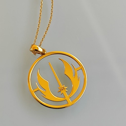 Star Wars Jedi Order 925 Gold-Plated Necklace pendant like new