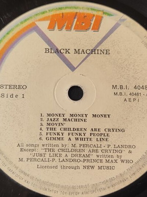 Black Machine vinyl record used, scratched, no case
