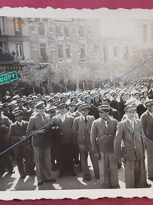 Vintage φωτογραφία μαθητική παρέλαση 1938, σαν καινούργιο