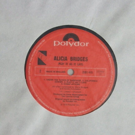 Alicia Bridges Play It As It Lays CD used, electronic