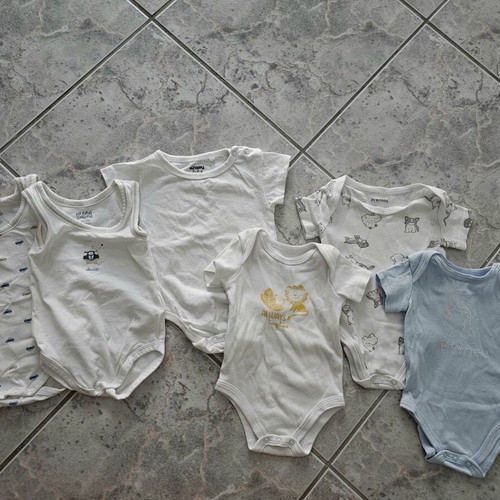 Baby bodysuits 0-3 months, set of 6
