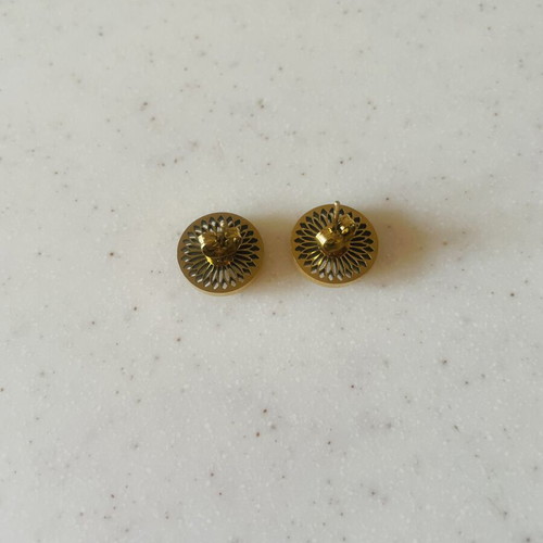 Lobe earrings new, stainless steel, 1cm diameter