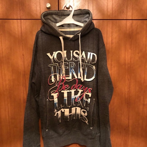 Bershka sweatshirt used, size M, black and gray
