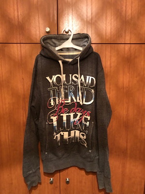Bershka sweatshirt used, size M, black and gray