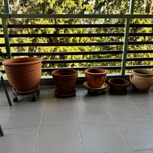 Terracotta flowerpots like new, various sizes