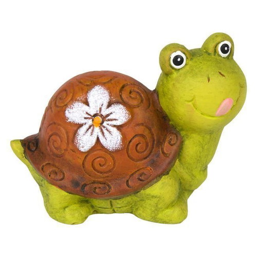 Ceramic garden decorative turtle set green 3 pieces