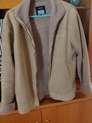 Men's mouton jacket size M like new, beige
