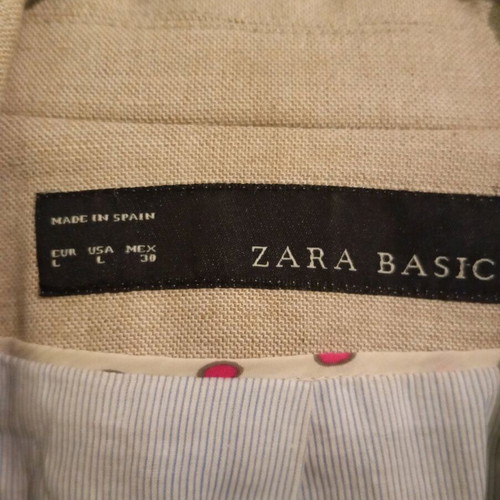 Zara cotton jacket used, beige, size large