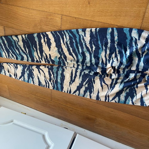 Leggings L tiger print blue beige used