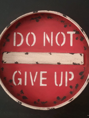 Μεταλλικό διακοσμητικό επιτοίχιο "Do not give up" μεταχειρισμένο