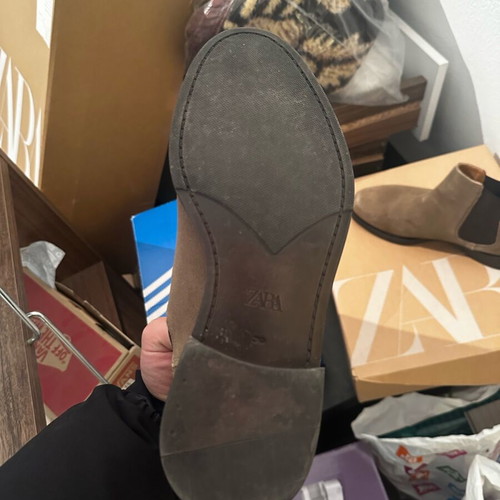 Chelsea boots Zara leather like new brown