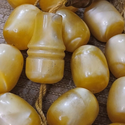 German Bakelite Komboloi used, marble type, 20 beads
