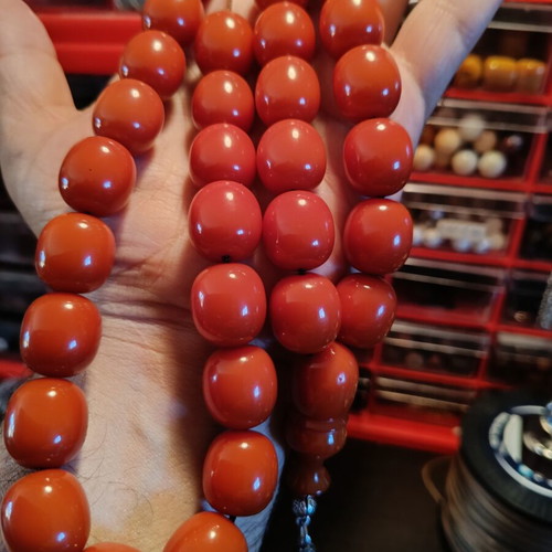Mastic Worry Beads with 33 Beads and Silk Tassel