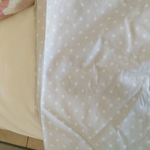 Fabric like new, pastel gray polka dot 1.50x2.60
