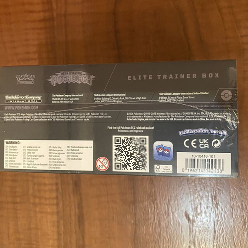 Pitch Black Elite Trainer Box Mega Evolution Pokemon