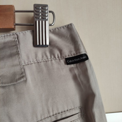 Calvin Klein Jeans silk pants used, medium size, silver gray