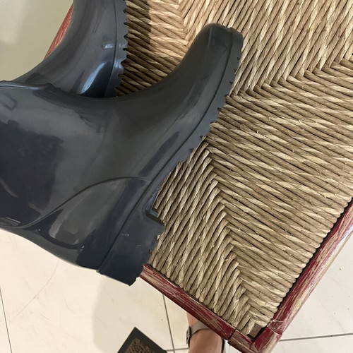 Gray Patent Leather Ankle Boots Size 39 Like New