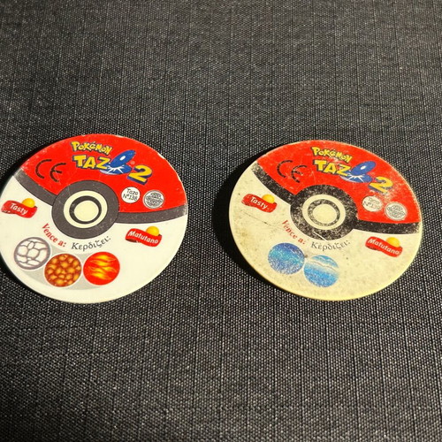Pokémon Tazos pack of 2 Vaporeon and Jolteon used