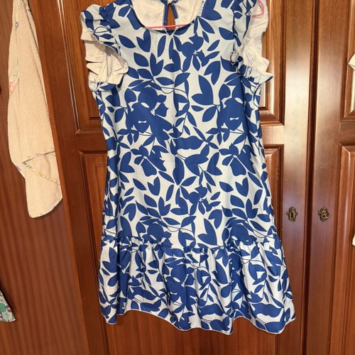 Shein dress size S like new, white and blue, airy