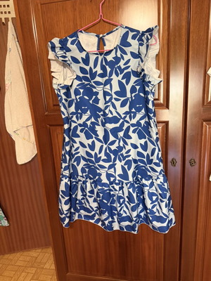 Shein dress size S like new, white and blue, airy